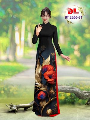Vải Áo Dài Hoa In 3D Sang Trọng AD BT2266 16